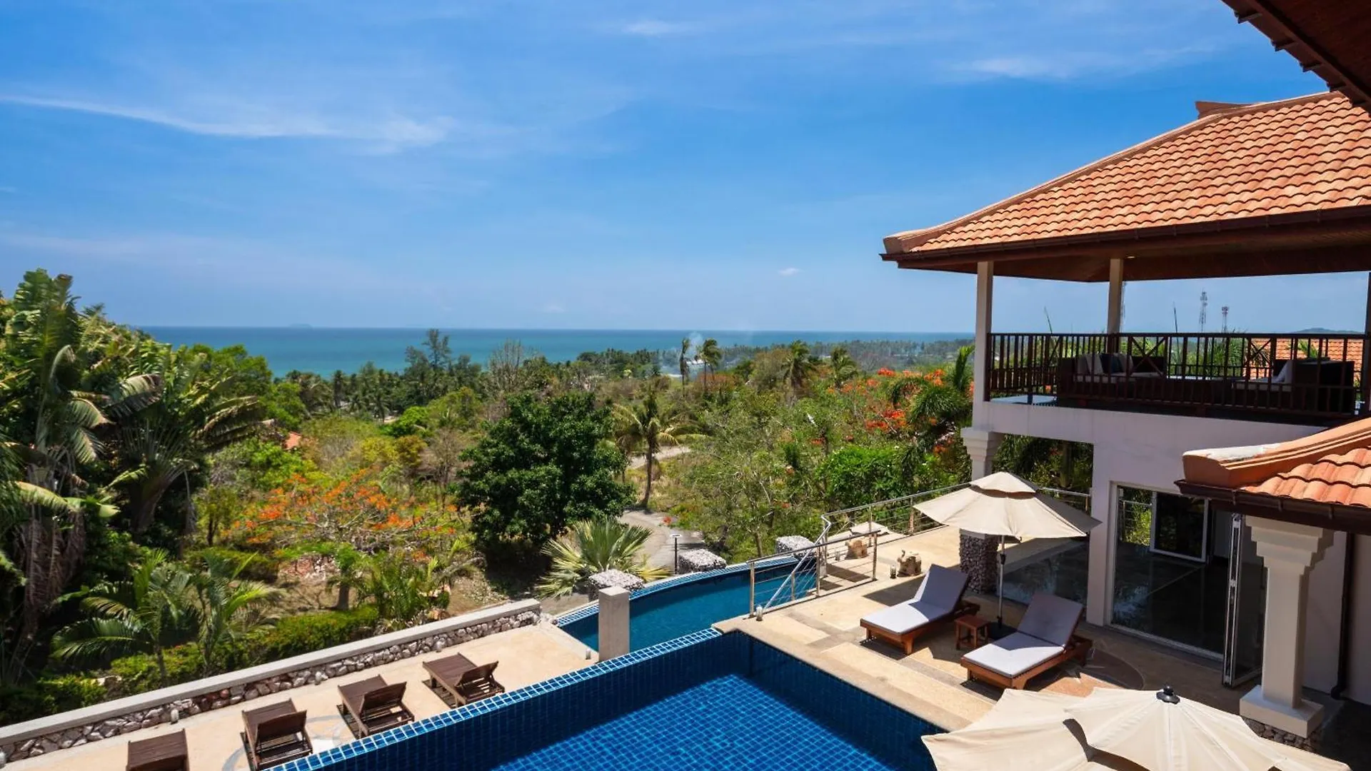 2 Pools And Seaview! Villa Serena 6Br, Klong Khong Koh Lanta