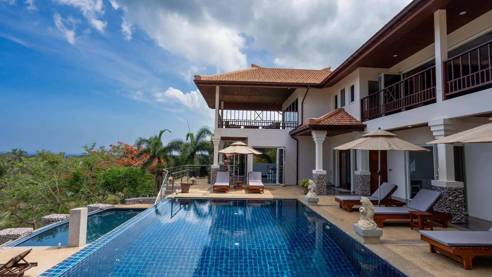 2 Pools And Seaview! Villa Serena 6Br, Klong Khong Koh Lanta
